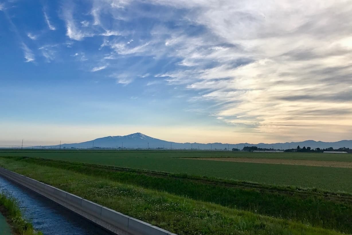 山形県三川町の田園風景